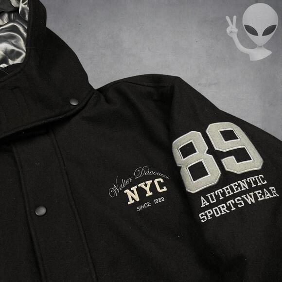 Vintage Walter Davoucci NYC Wool Quilted coat Extra Large 90s - Picture 2 of 8